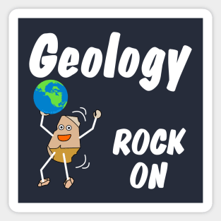 Geology Rock On White Text Sticker